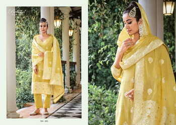 BELLIZA ZEENAT PURE COTTON JACQUARD SUITS SUPPLIER SURAT