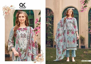 AL KARAM FIRDOUS VOL 3 LAWN SALWAR SUITS WHOLESALER IN SURAT