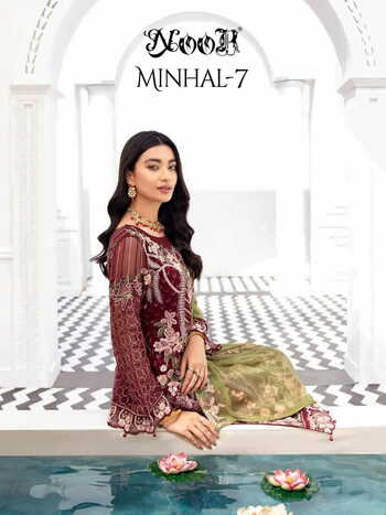 NOOR MINHAL VOL 7 PAKISTANI GEORGETTE SUITS WHOLESALE