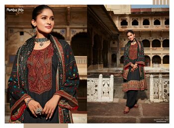 MUMTAZ ARTS MUNTAZIR PASHMINA PRINT EMBROIDERY SUITS WINTER COLLECTION