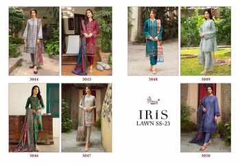 SHREE FABS IRIS LAWN SS 23 LAWN COTTON EMBROIDERY PAKISTANI SUITS AT SURAT