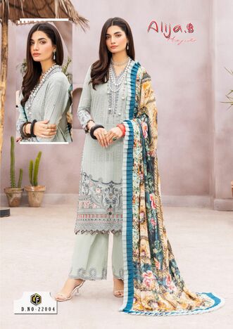 KEVAL FAB ALIJA B VOL 22 HEAVY COTTON PRINTED KARACHI SUITS NEW CATALOGUE