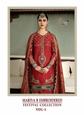 SHREE FABS MARIYA B EMBROIDERED FESTIVAL COLLECTION VOL 1 PAKISTANI SUITS