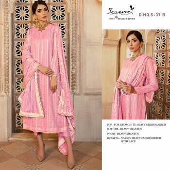 SERENE S 37 A TO E FOUX GEORGETTE PAKISTANI SUITS