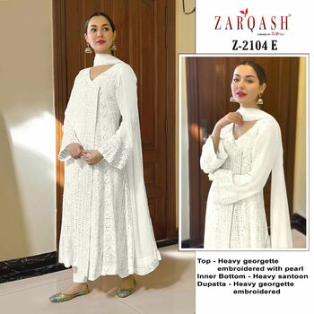 ZARQASH FLORENCE Z 2104 GEORGETTE PAKISTANI SUITS CATALOGUE