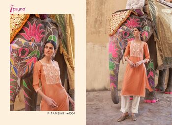 PSYNA PITAMBARI COTTON FANCY KURTIS NEW CATALOGUE