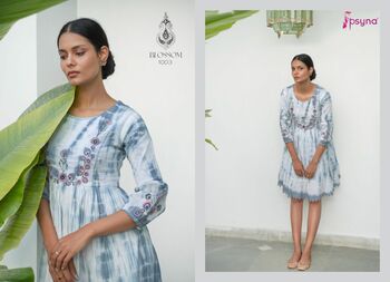 PSYNA BLOSSOM COTTON FANCY SHORT KURTIS SUMMER COLLECTION 2022