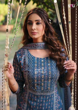 S4U AFREEN HANDWORK KURTI SHARARA CATALOGUE FOR FESTIVAL SEASON