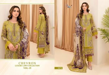 SHREE FABS CHEVRON VOL 19 PAKISTANI SUITS WHOLESALER COTTON DUPATTA 