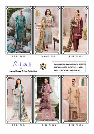 KEVAL FAB ALIJA B VOL 22 HEAVY COTTON PRINTED KARACHI SUITS NEW CATALOGUE