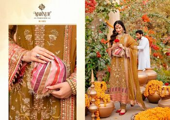 MAHNUR FASHION MAHNUR VOL 1 GEORGETTE PAKISTANI SUITS AT SURAT