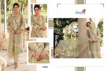 SANIYA TRENDZ ROUCHE VOL 8 CAMBRIC EMBROIDERY PAKISTANI SUITS