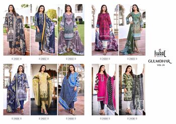 ISHAAL PRINTS GULMOHAR VOL 24 LAWN KARACHI SUITS AT SURAT