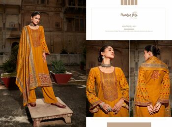 MUMTAZ ARTS MUNTAZIR PASHMINA PRINT EMBROIDERY SUITS WINTER COLLECTION