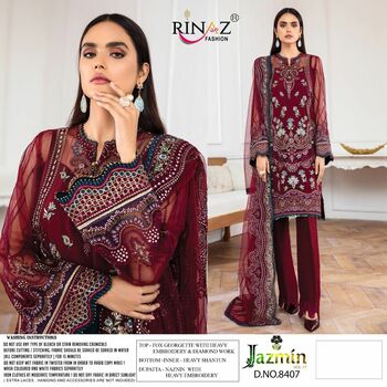 RINAZ FASHION JAZMIN VOL 17 PAKISTANI GEORGETTE SUITS LATEST COLLECTION