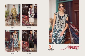 SHRADDHA DESIGNER M PRINT VOL 17 PAKISTANI SUITS WHOLESALE PRICE