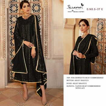 SERENE S 37 A TO E FOUX GEORGETTE PAKISTANI SUITS