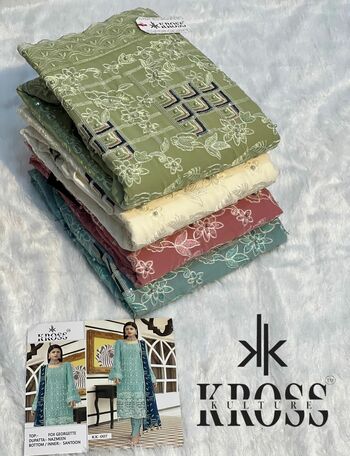 KROSS KULTURE KK 07 GEORGETTE EMBROIDERY PAKISTANI SUITS CATALOGUE