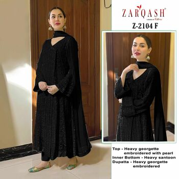 ZARQASH FLORENCE Z 2104 GEORGETTE PAKISTANI SUITS CATALOGUE