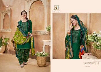 ALOK SUITS NIGAAR PATIYALA VOL 3 VISCOSES RAYON SLUB PRINT SUITS SURAT