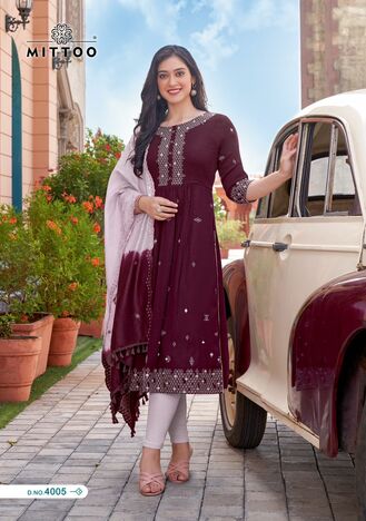 MITTOO ANTRA KURTI PANT WITH DUPATTA ONLINE SUPPLIER SURAT