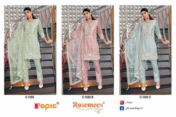 FEPIC ROSEMEEN 1592 SERIES HEAVY PAKISTANI SUITS SUPPLIER SURAT