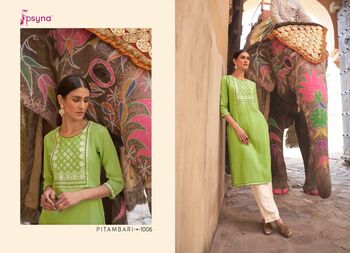 PSYNA PITAMBARI COTTON FANCY KURTIS NEW CATALOGUE