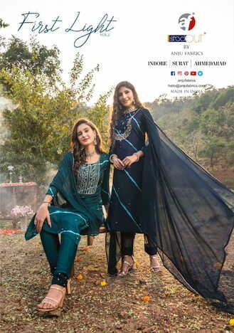 ANJU FABRICS FIRST LIGHT VOL 2 KURTI PANT WITH DUPATTA NEW COLLECTION 2023