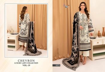 SHREE FABS CHEVRON VOL 19 PAKISTANI SUITS WHOLESALER COTTON DUPATTA 