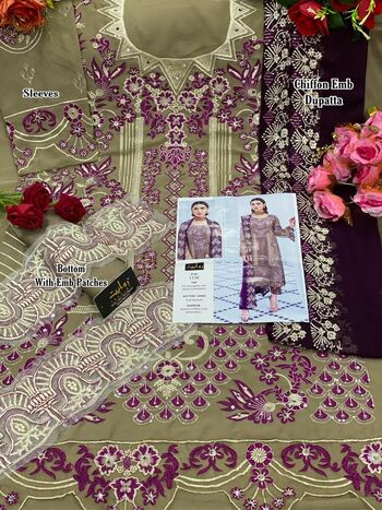 RAWAYAT RAMSHA VOL 5 FOUX GEORGETTE PAKISTANI SUITS