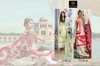 ZIAAZ DESIGNS 7778 SERIES LATEST COTTON PAKISTANI SUITS