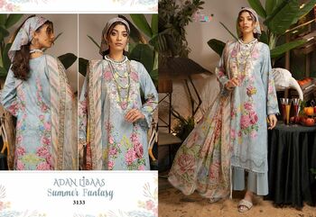 SHREE FABS ADAN LIBAAS SUMMER FANTASY COTTON PRINT PAKISTANI SUITS NEW CATALOGUE