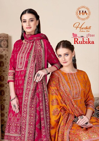 HARSHIT RUBIKA PASHMINA WINTER SUITS SUPPLIER SURAT