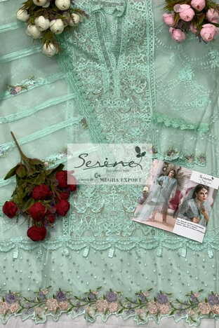 SERENE S 72 BUTTERFLY NET EMBROIDERY PAKISTANI SUITS CATALOGUE