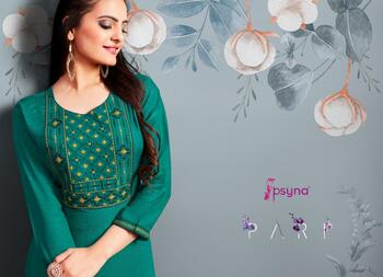 PSYNA PARI VOL 9 RAYON SLUB KURTIS MANUFACTURER