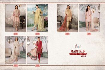 SHREE FABS MARIYA B EXCLUSIVE COLLECTION VOL 2 1965 TO 1968 SERIES PAKISTANI DESIGNER SUITS FANCY COLLECTION