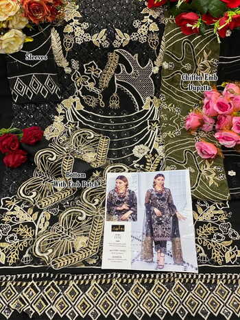 RAWAYAT RAMSHA VOL 5 FOUX GEORGETTE PAKISTANI SUITS