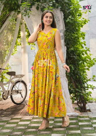 S4U WEEKEND PASSIONS VOL 7 RAYON PRINTED LONG GOWN WHOLESALER