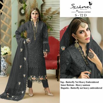 SERENE S 72 BUTTERFLY NET EMBROIDERY PAKISTANI SUITS CATALOGUE