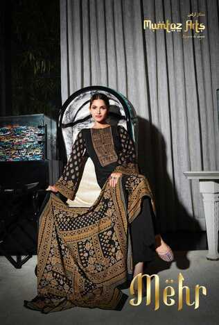 MUMTAZ ARTS MEHR PASHMINA PRINT EMBROIDERY SUITS WINTER SEASON