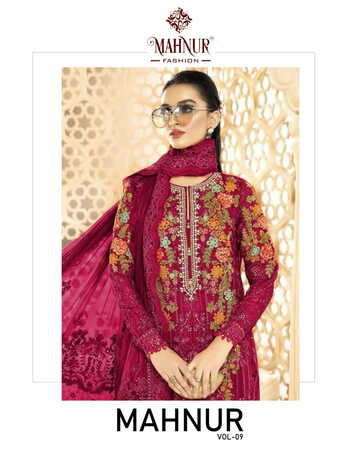 MAHNUR FASHION MAHNUR VOL 9 GEORGETTE PAKISTANI SUITS CATALOGUE