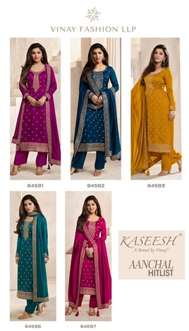 VINAY FASHION KASEESH AANCHAL HIT LIST SUITS LATEST CATALOGUE