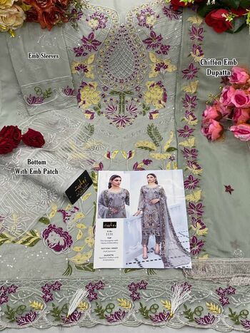 RAWAYAT RAMSHA VOL 5 FOUX GEORGETTE PAKISTANI SUITS