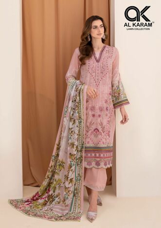 AL KARAM QUEENS COURT VOL 4 PAKISTANI LAWN KARACHI SUITS WHOLESALER