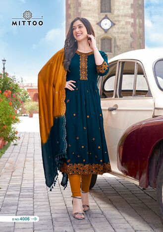 MITTOO ANTRA KURTI PANT WITH DUPATTA ONLINE SUPPLIER SURAT