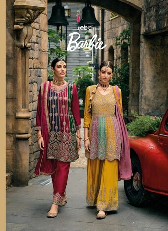 EBA LIFESTYLE BARBIE DESIGNER EMBROIDERY SUITS SURAT