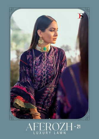 DEEPSY AFEROZH VOL 21 PAKISTANI LUXURY LAWN SUITS WHOLESALER SURAT