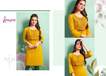 PSYNA PARI VOL 9 RAYON SLUB KURTIS MANUFACTURER