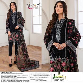 RINAZ FASHION JAZMIN VOL 17 PAKISTANI GEORGETTE SUITS LATEST COLLECTION