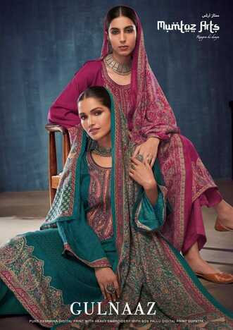 MUMTAZ ARTS GULNAAZ PASHMINA PRINT DESIGNER SUITS WINTER COLLECTION